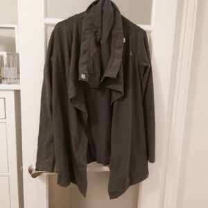 Lulu Lemon Wrap Sweater - gray, size 6